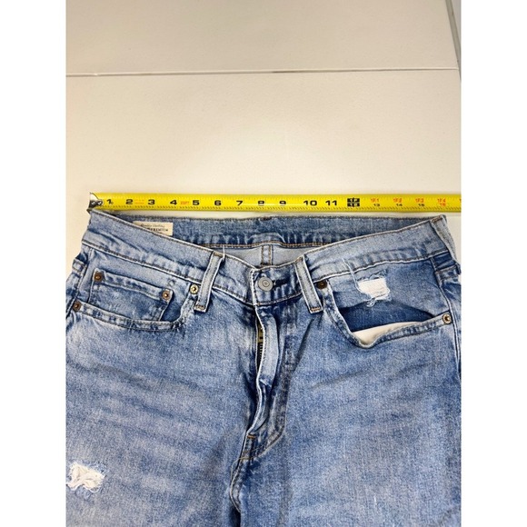 Levi's 514 Premium Jeans W32 L32 Light Wash Distressed Denim Straight Fit - Picture 7 of 12